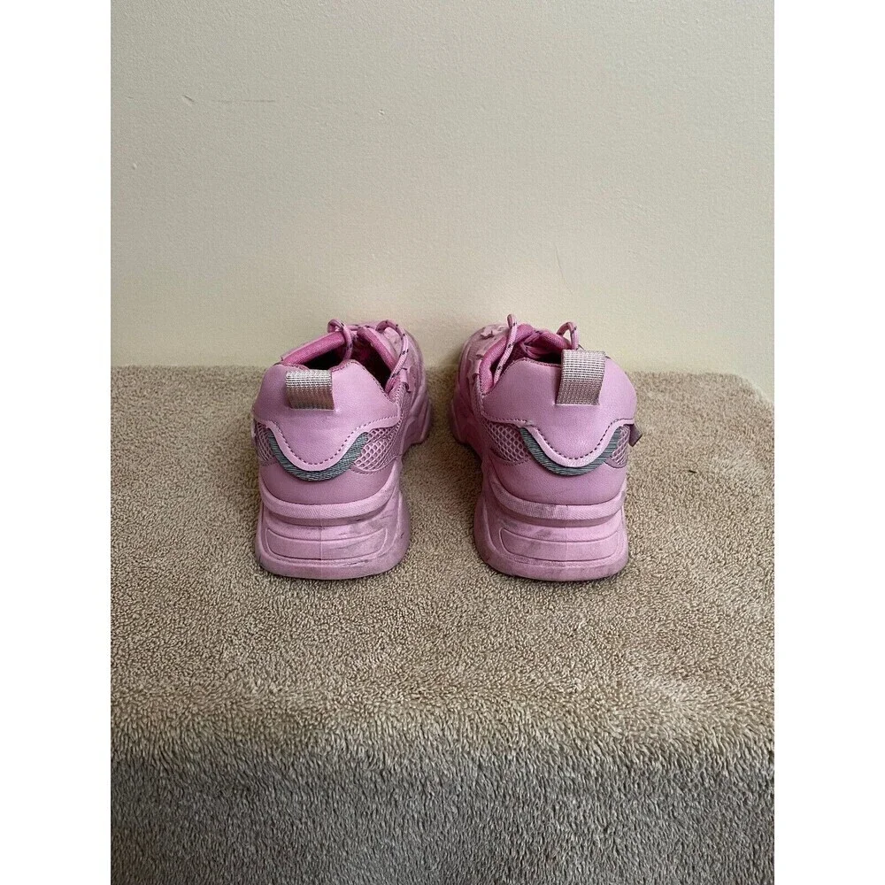 Digital Detail Women's Lace-up Shoes White/Pink Chunky Size 8.5 - Picture 4 of 5